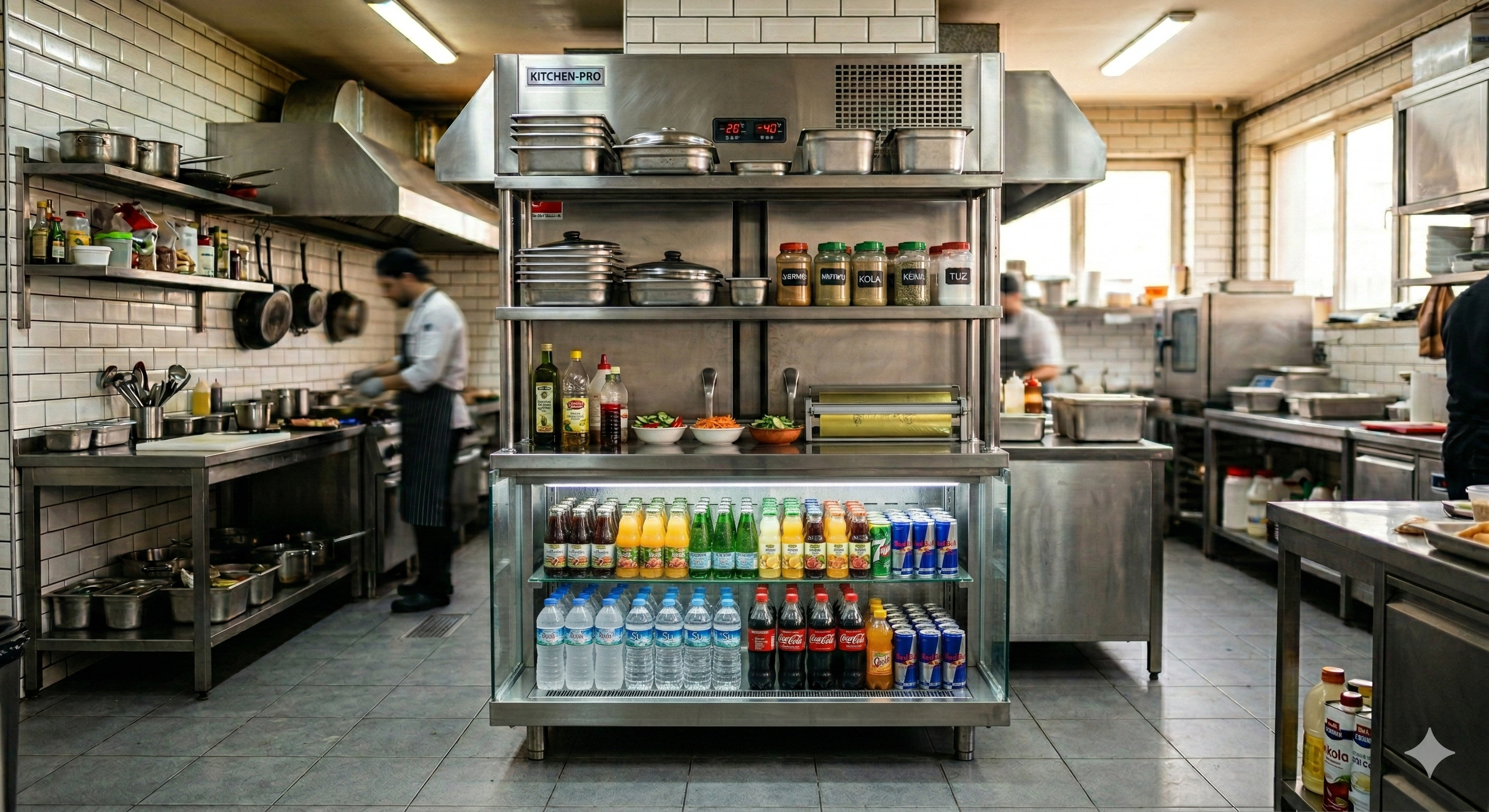 Açılır Kapaklı Soğuk İçecek Dolabı 100 cm